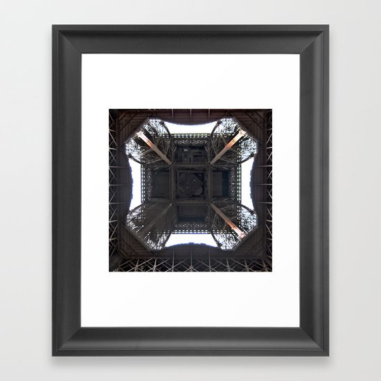 Under Eiffel HDR Framed Art Print