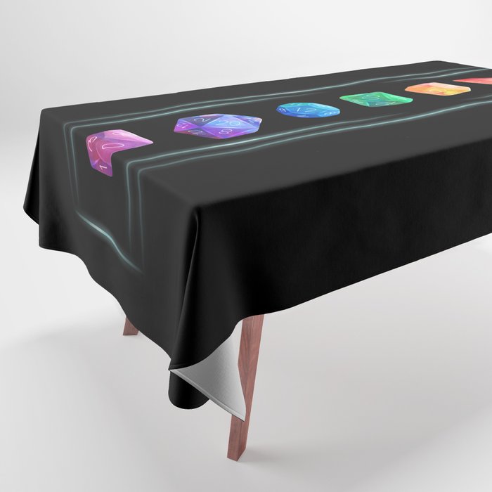 Rainbow Dice Set Tablecloth