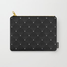 Quilted Black Velvet Texture with Diamond Crystal Pattern Carry-All Pouch | Luxurious, Graphicdesign, Diamonds, Luxury, Black, Quilted, Crystal, Texture, Pattern, Blackvelvettexture 