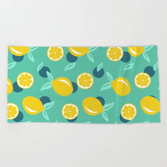 Lemon dots #society6 #decor #buyart Beach Towel