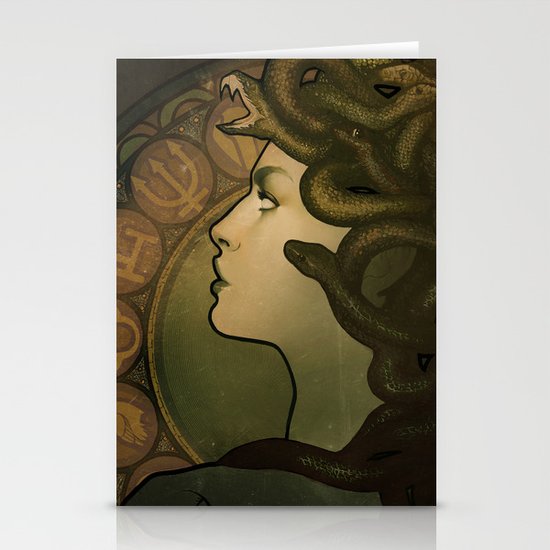 Medusa Nouveau Stationery Cards