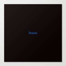 House of Leaves black house. Canvas Print