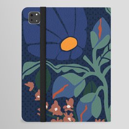 Klimt flower dark blue iPad Folio Case