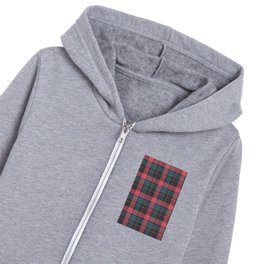 Festive Red Black Tartan Popular Collection Kids Zip Hoodie