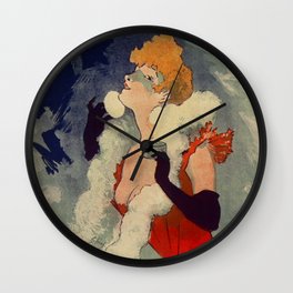 LA DIAPHANE poudre de riz Sarah Bernhardt - Jules CHERET Wall Clock