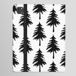 Black pine trees pattern iPad Folio Case