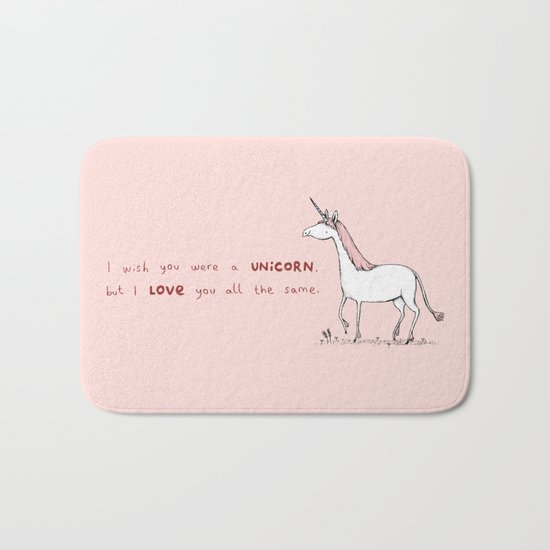I Wish You Were A Unicorn Bath Mat