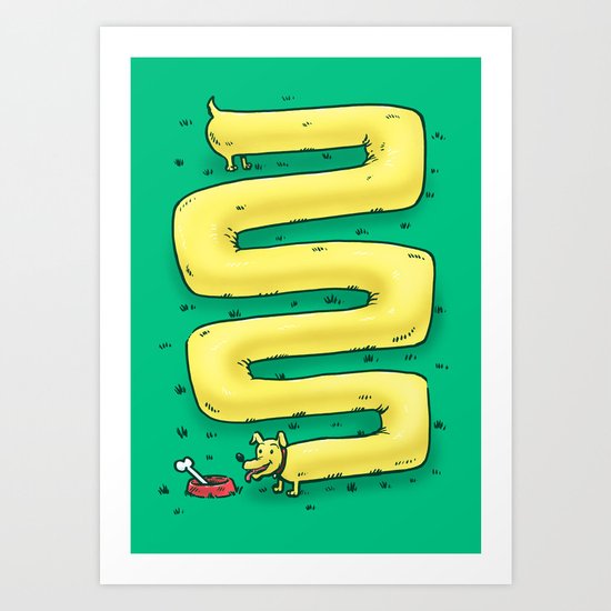 Infinite Wiener Dog Art Print