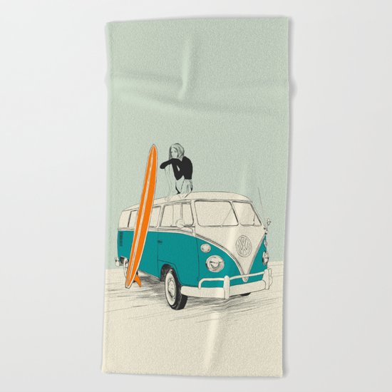 Wild Surfer Beach Towel