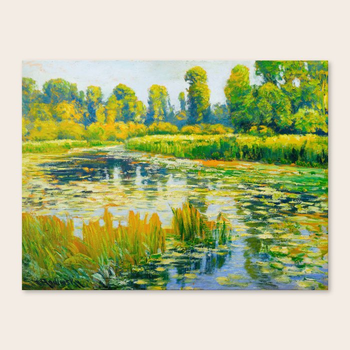 Vaclav Radimsky 1867 1946 Water Lilies Impressionist Landscape Painting Bright Colors Oil Canvas Print By Enshape Society6