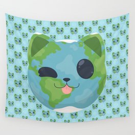 Earth Cat Wall Tapestry