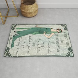 Sharpen My Tongue l Dorothy Parker Quote Rug
