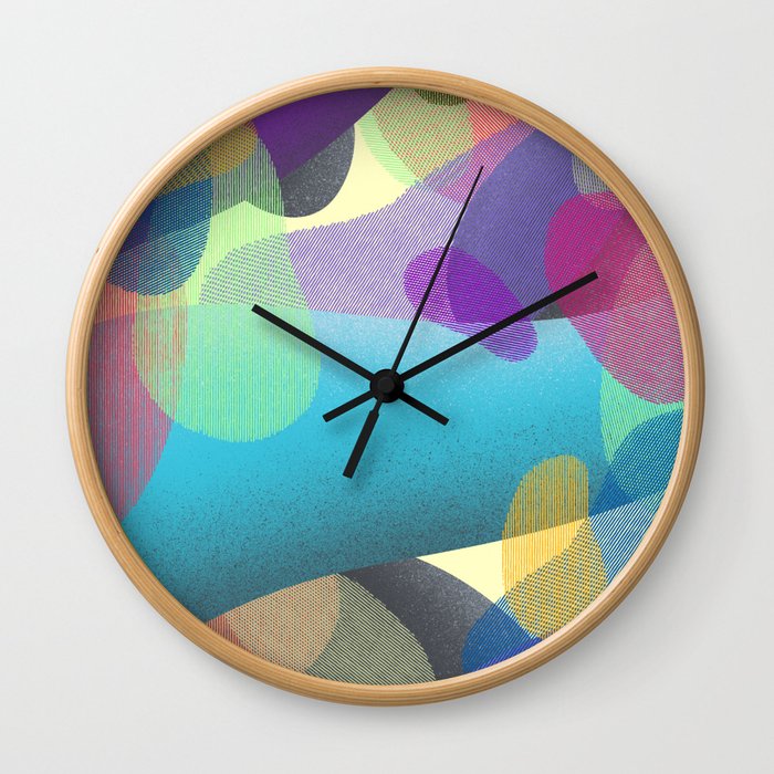 Abstract Colorful Textures Shapes #4 Wall Clock