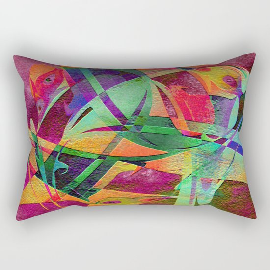 " Rainbow bird " Rectangular Pillow