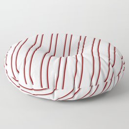 [ Thumbnail: Lavender, Dark Grey, and Dark Red Colored Lines Pattern Floor Pillow ]