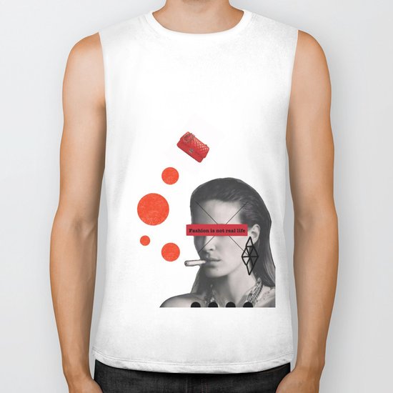 Fashion is not real life Biker Tank