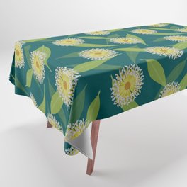 Australian Flora on Teal Tablecloth