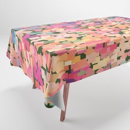 Squares Confetti Rainbow Mosaic Warm Tablecloth