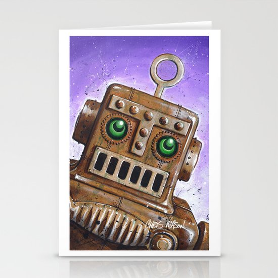 i.Friend: Steam Punk Robot Stationery Cards