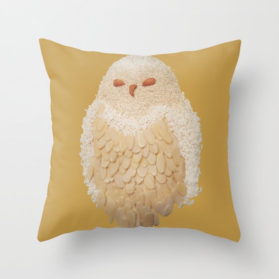 Owlmond 3 Throw Pillow