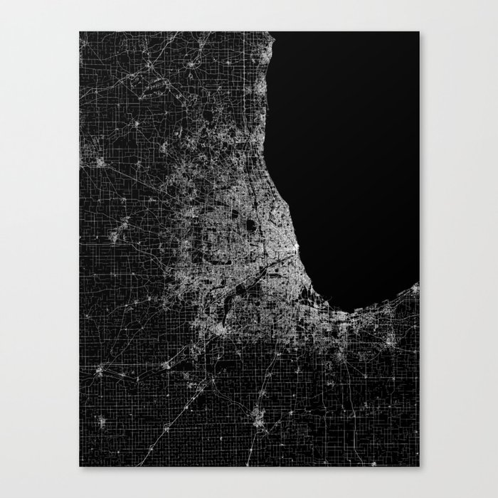 Chicago map Canvas Print