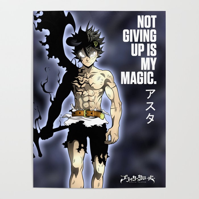 Best Anime Quotes Black Clover Poster by Team Awesome | Society6