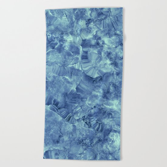 Blue onyx marble Beach Towel