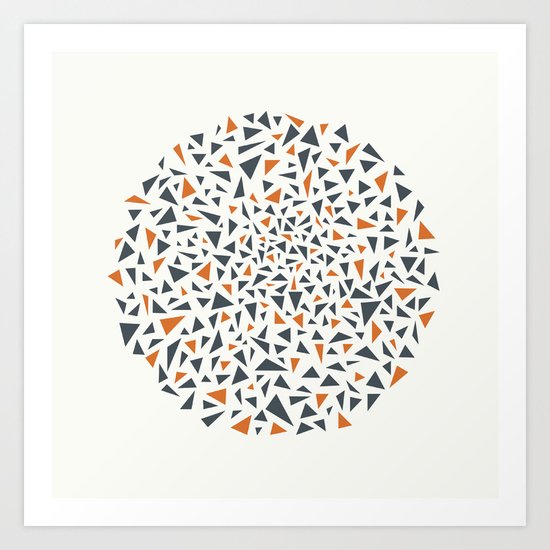 Eye Test - orange/grey Art Print