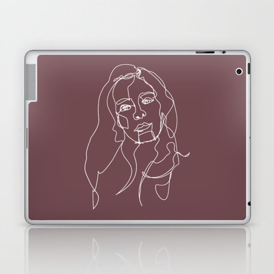 LINE ART FEMALE PORTRAITS II-III-VII Laptop & iPad Skin