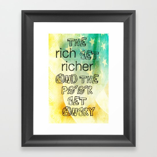 rich and poor _ US AND THEM Framed Art Print