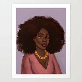 Kiara African American Woman  Art Print