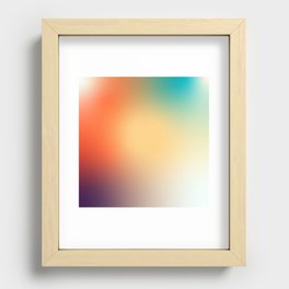 soft sunset gradient Recessed Framed Print