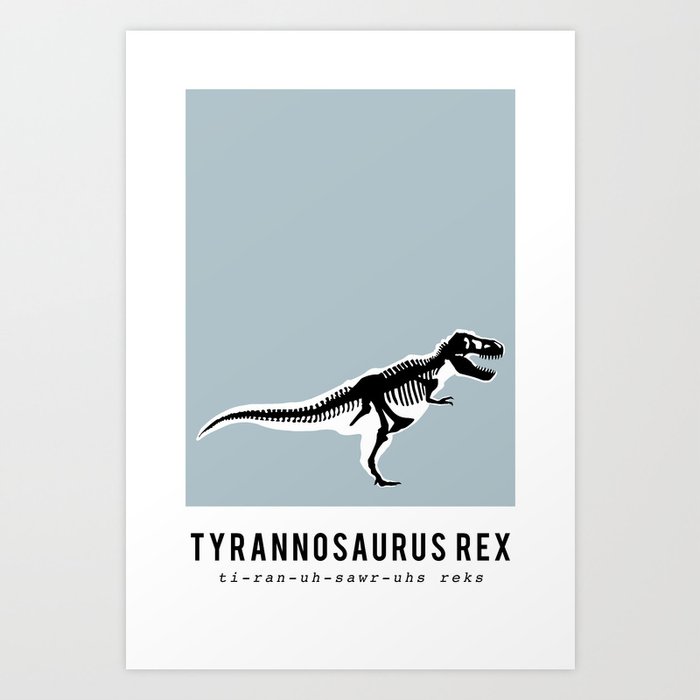 T-Rex dinosaur skeleton  Art Print