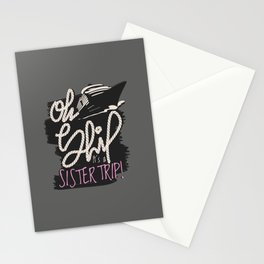 Oh Ship Sister Trip Stationery Card