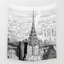 Snow - New York City - Chrysler Building Wall Tapestry