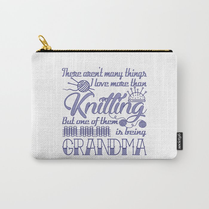 Knitting Grandma Carry-All Pouch