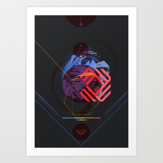 Chaotic Polygon Ensemble Art Print