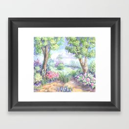 Весенний пейзаж Framed Art Print