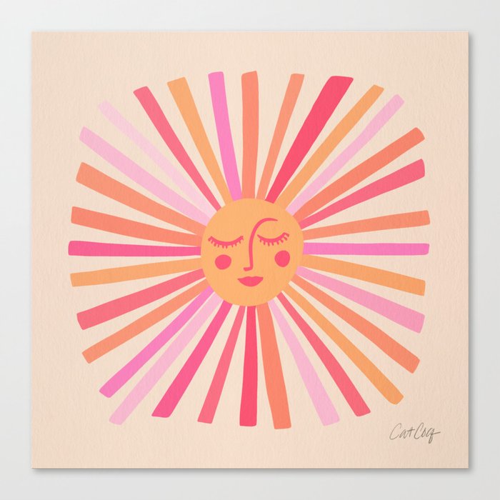 Sunshine – Pink Canvas Print