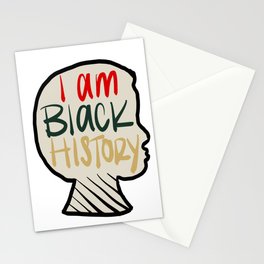 I am Black History- Multicolor Stationery Card