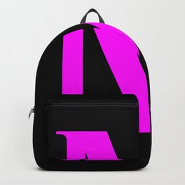 M MONOGRAM (FUCHSIA & BLACK) Backpack | Initial, Font, Graphicdesign, Personalise, Monogram, Classy, Letter, Fonts, Customization, Letters 