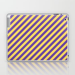 Yellow Lines and Purple background Laptop Skin