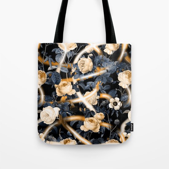 Lights and flowers garden Tote Bag