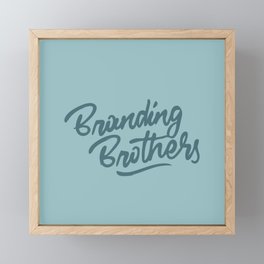 Branding Brothers turquoise Framed Mini Art Print