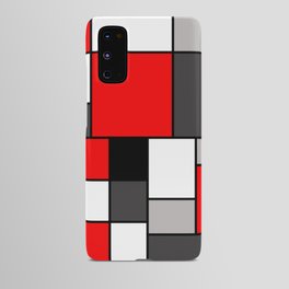 Red Black and Grey squares Android Case