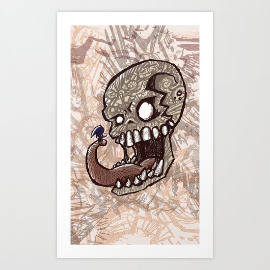 Little piece of my heart for the Giant skull Art Print