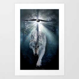 The Gathering - Wolf and Eagle Art Print