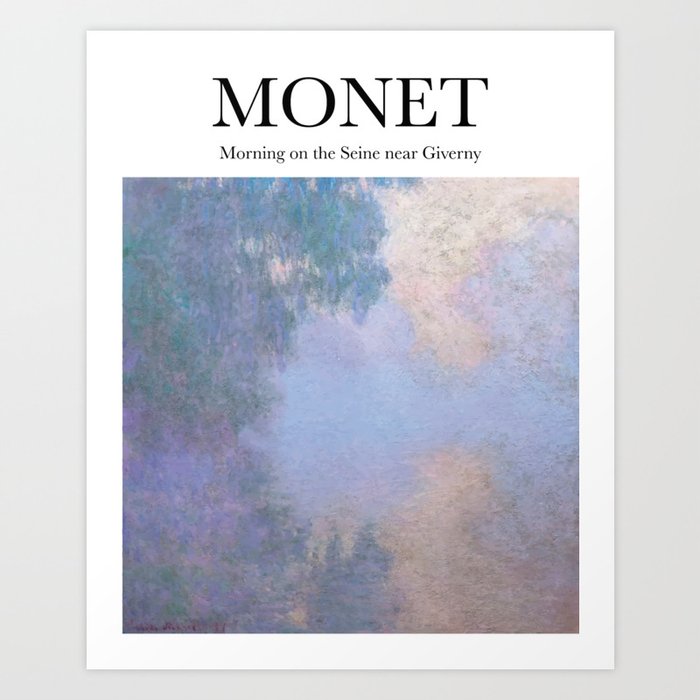 Monet - Morning on the Seine near Giverny Art Print