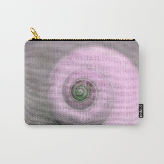 Dream of last summer III - Snail shell in pink on #Society6 Carry-All Pouch