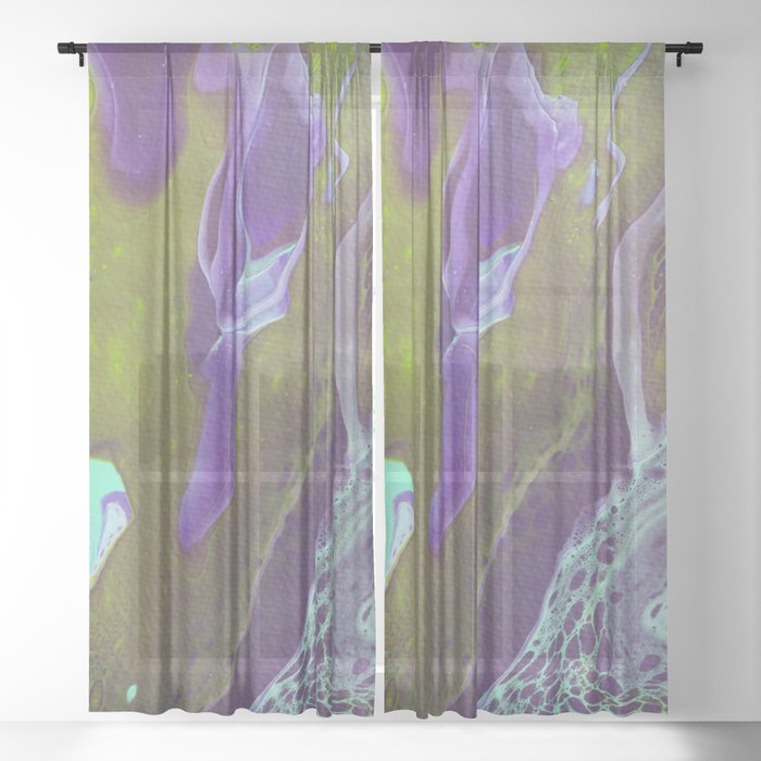 Fluid Art Acrylic Painting Pour 32 Green Purple Turquoise